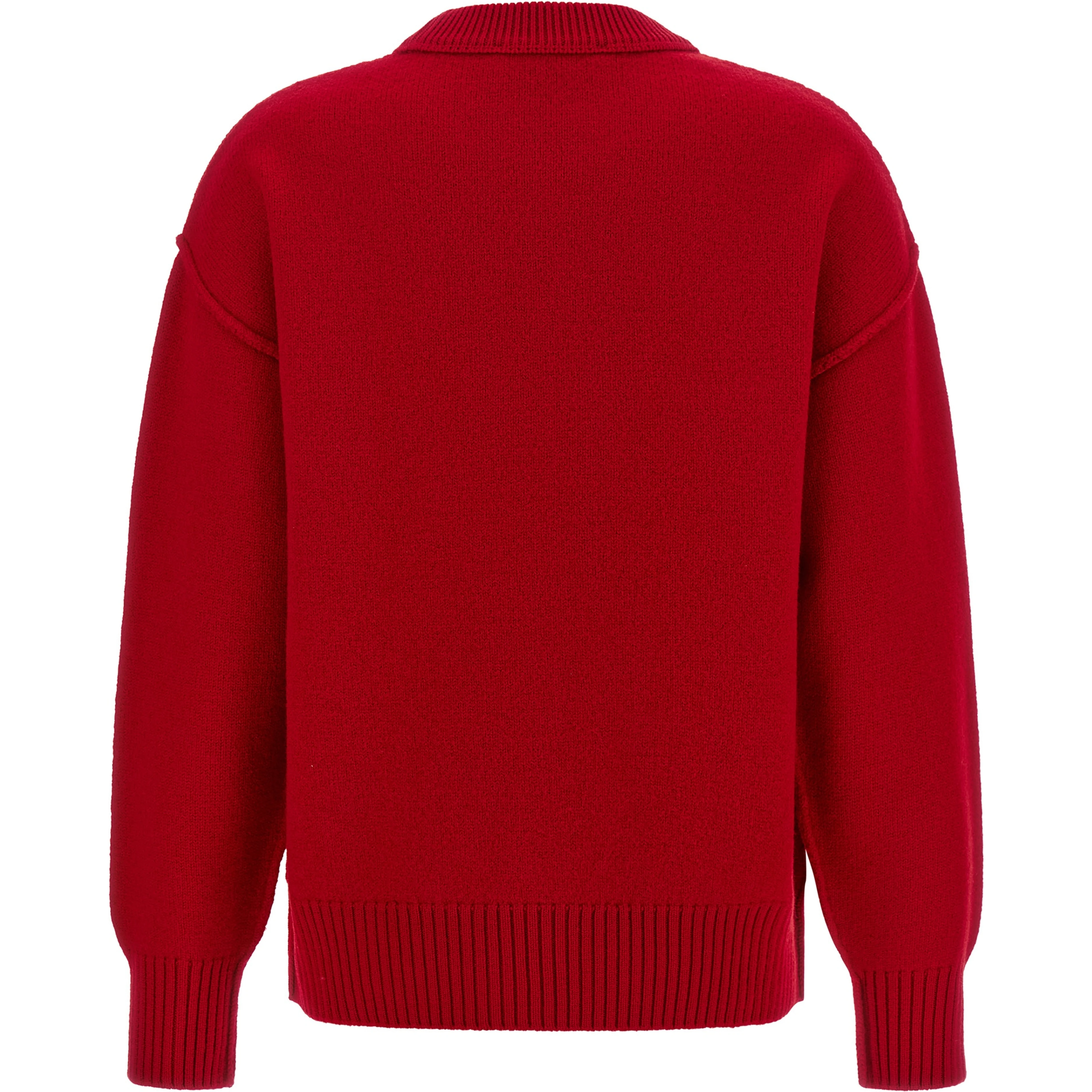 Red Wool Cardigan
