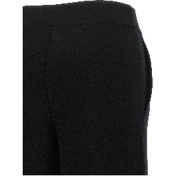 Black Wool Casual Pants