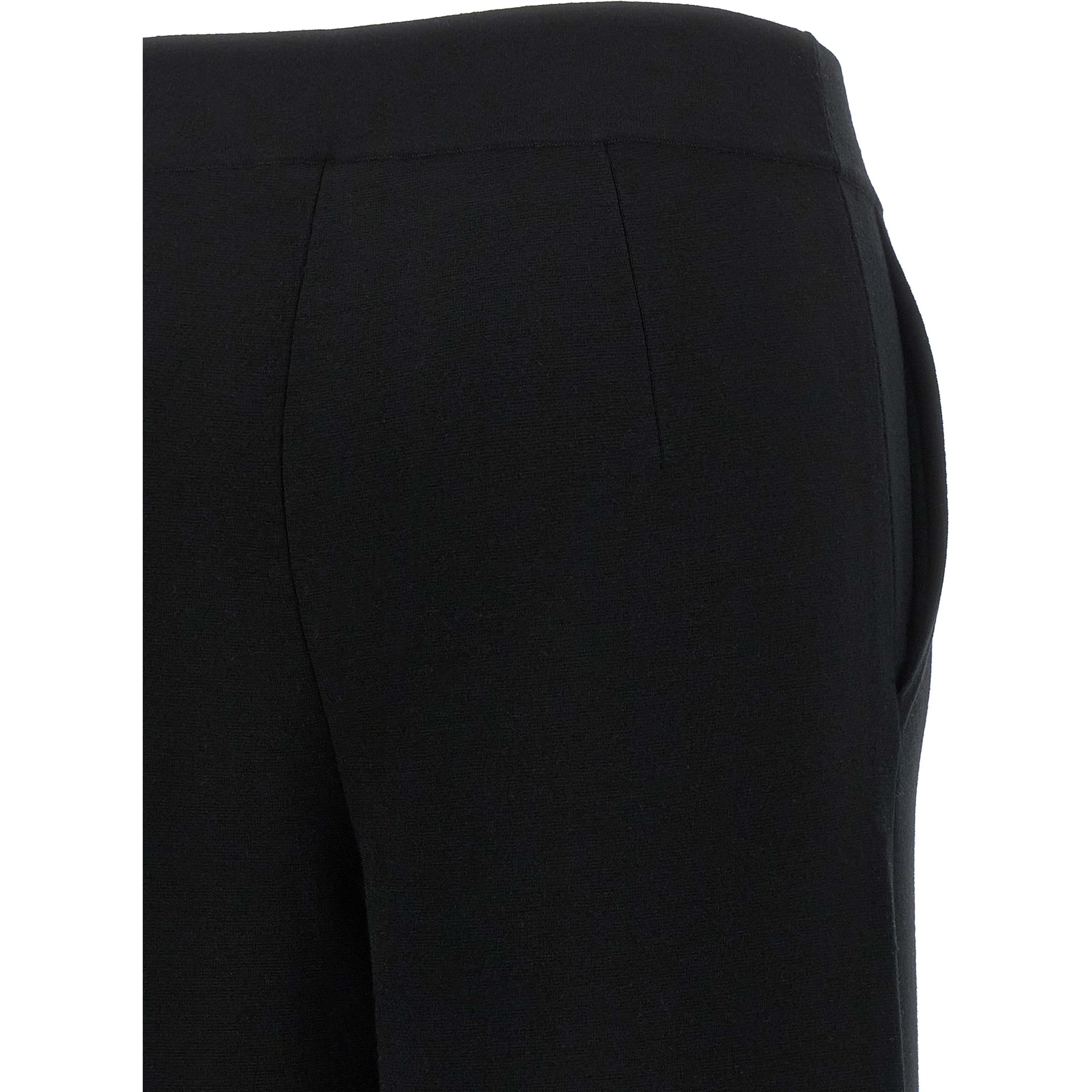 Black Wool Casual Pants