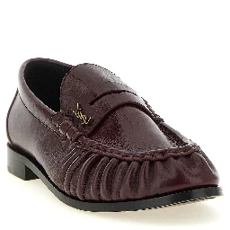 Bordeaux Calfskin Slip-On Loafers