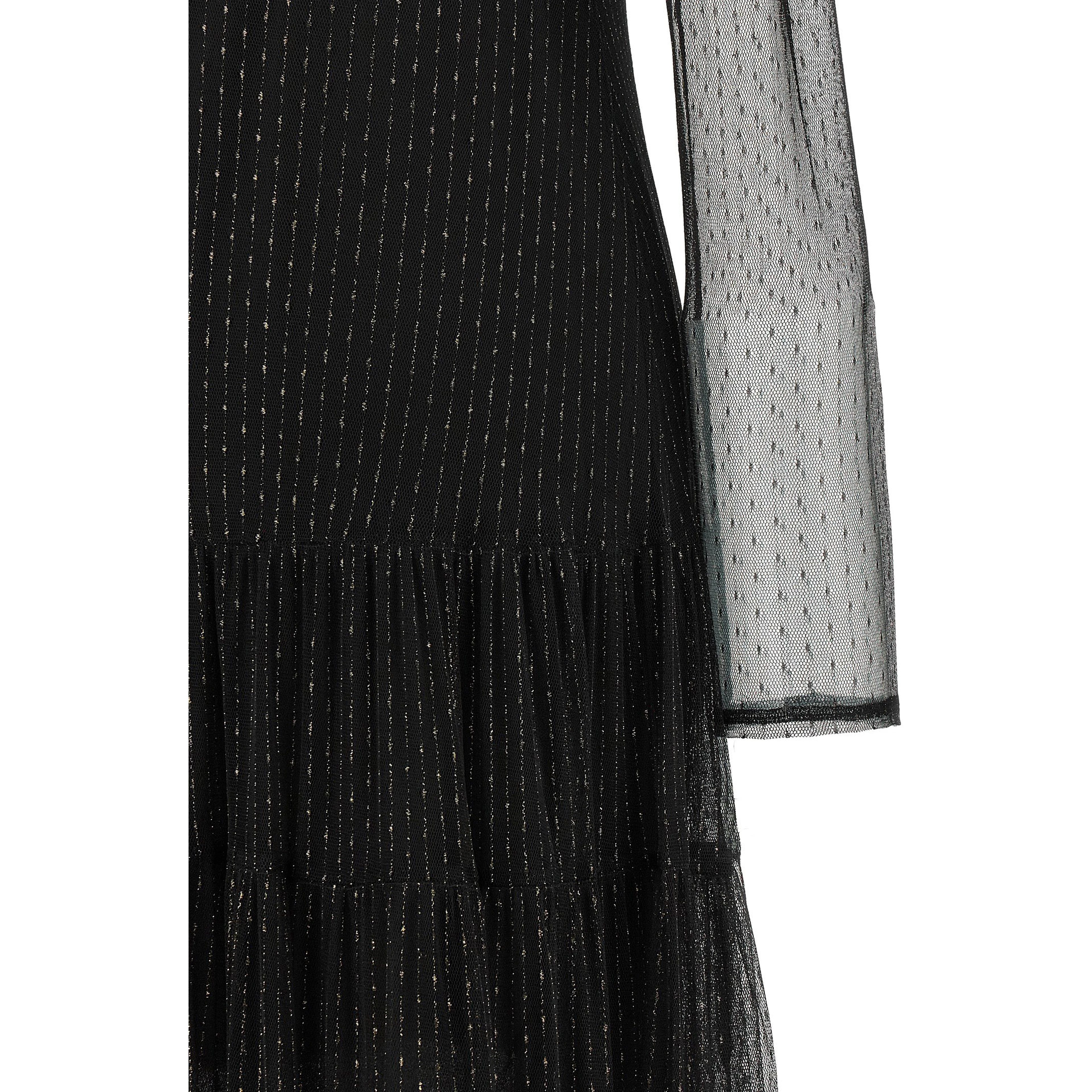 Black Polyamide Long Dress