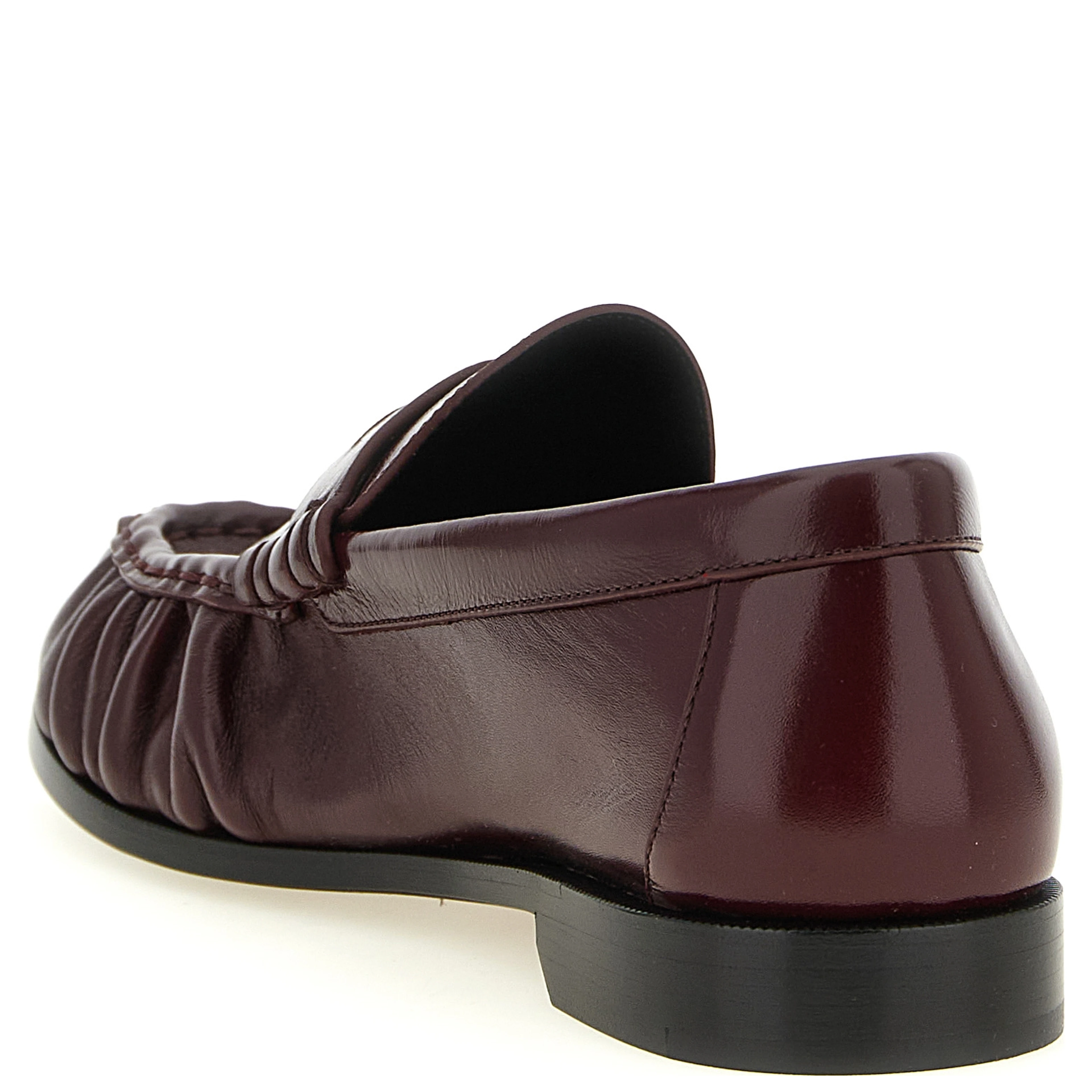 Bordeaux Calfskin Slip-On Loafers