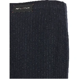 Blue Polyester Mini Skirt
