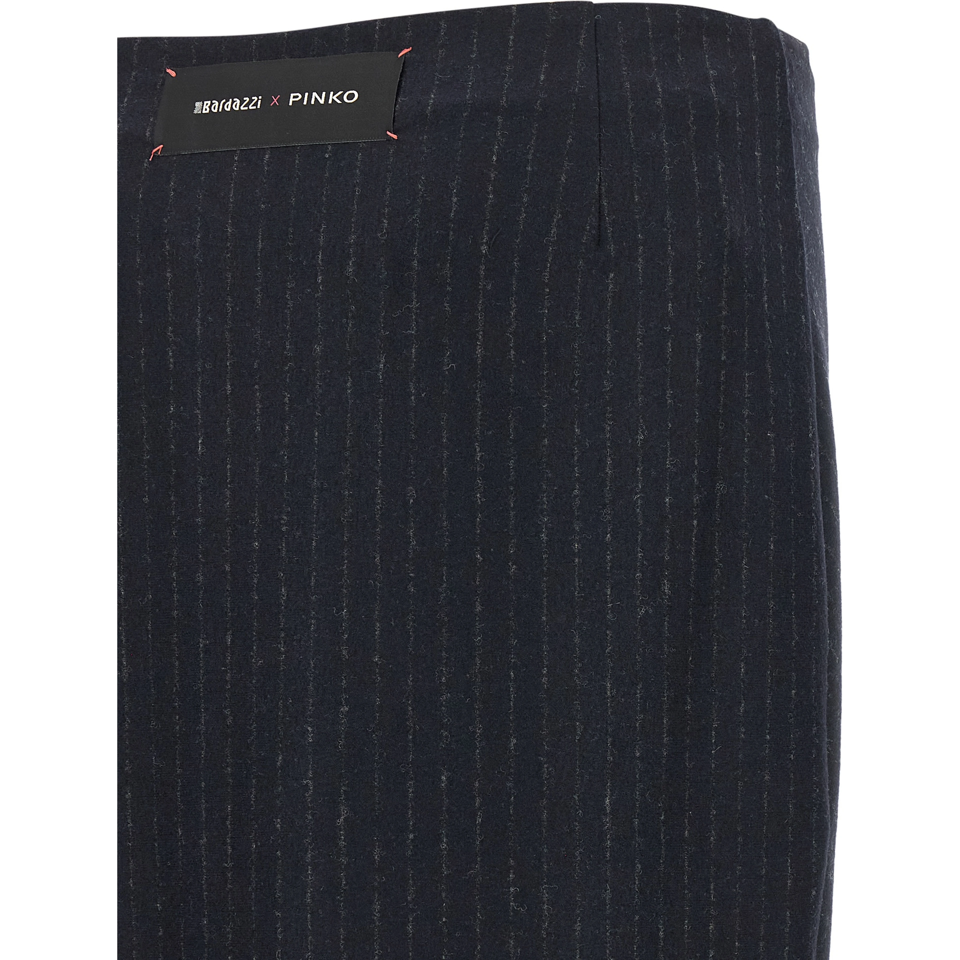 Blue Polyester Mini Skirt