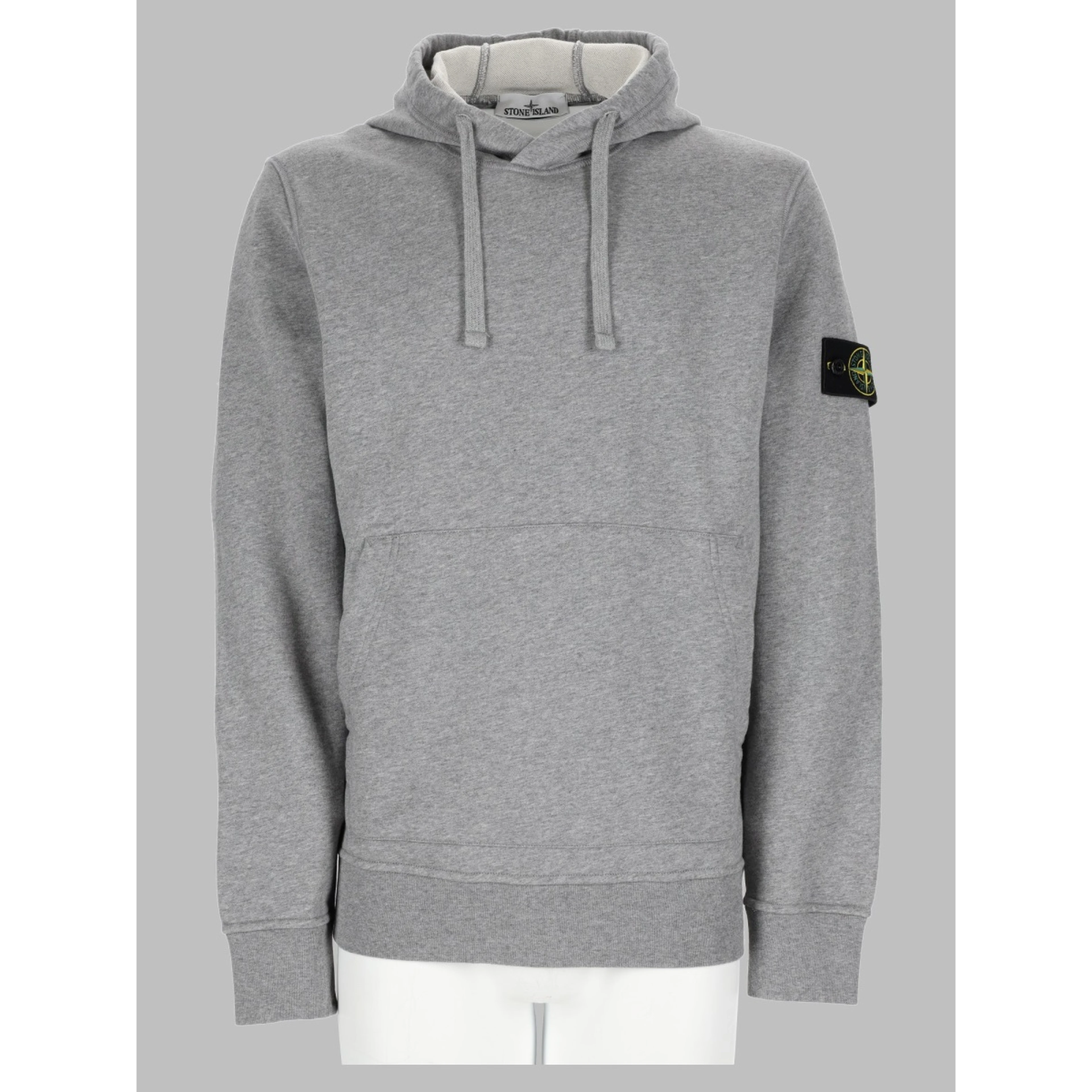 felpa con patch logo e cappuccio