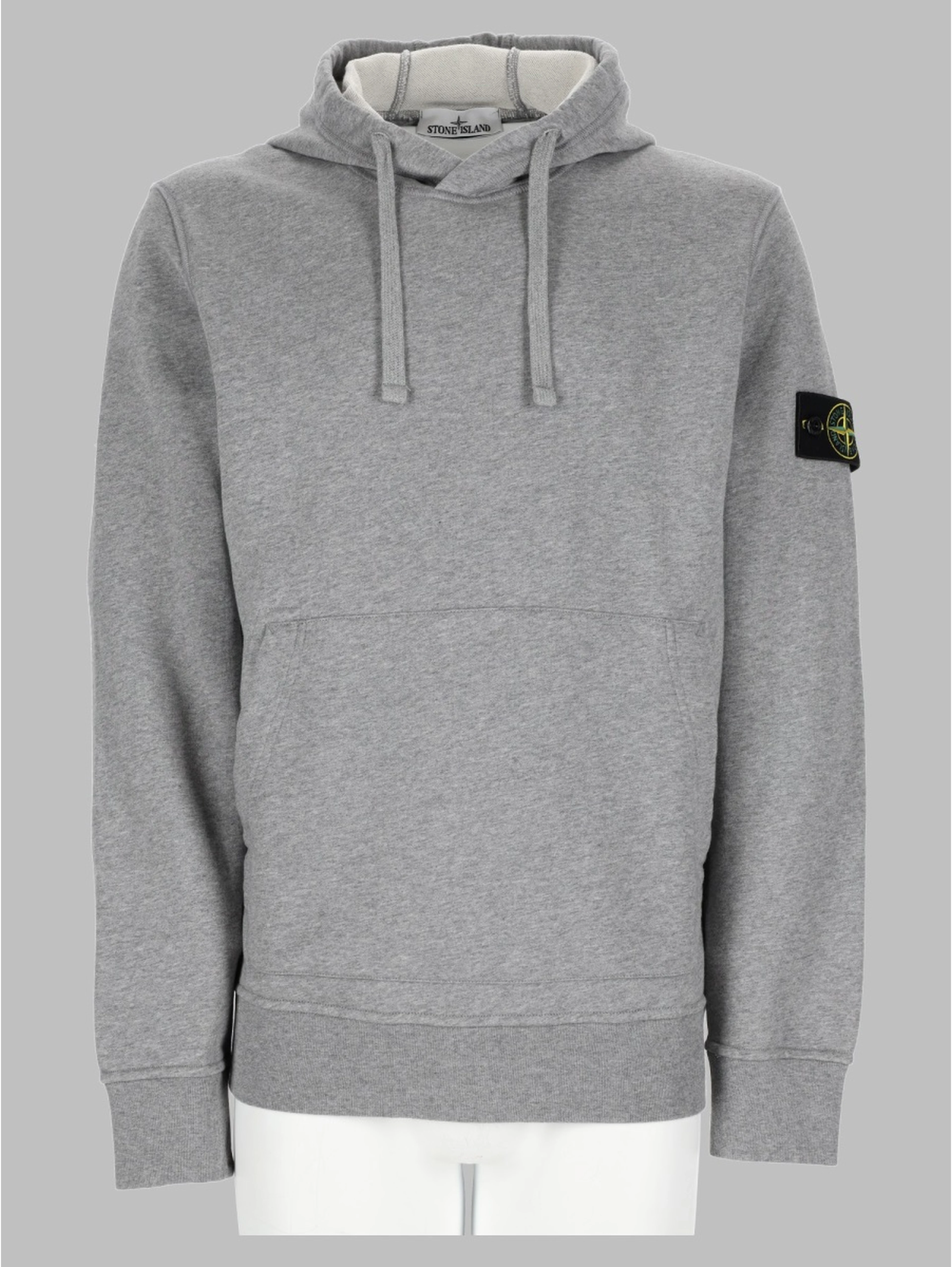 felpa con patch logo e cappuccio