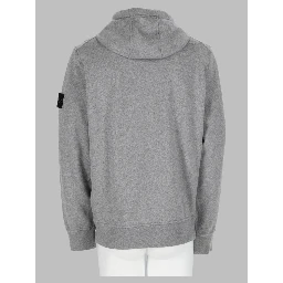 felpa con patch logo e cappuccio