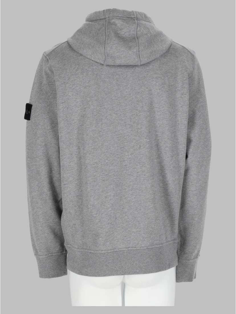 felpa con patch logo e cappuccio