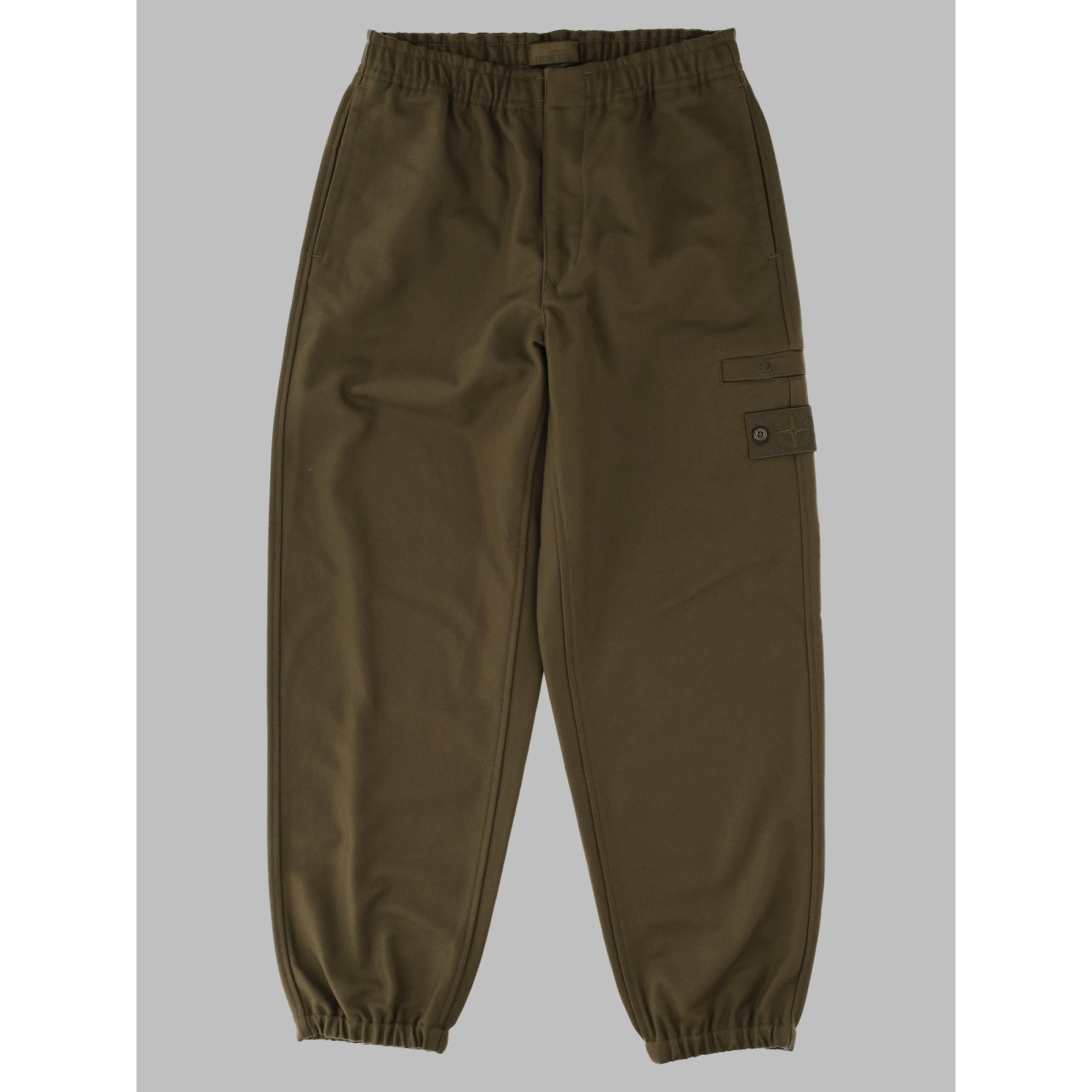 Pantalone Jogger In Flanella Di Lana Cardata