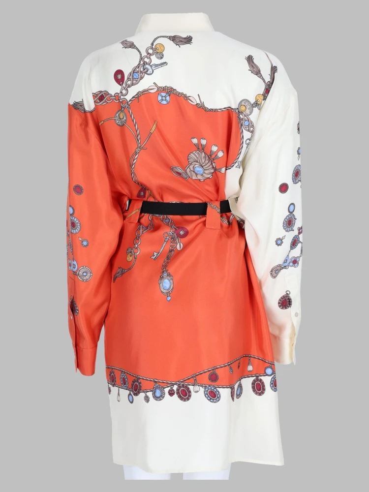Abito Chemisier In Twill Di Seta alternative