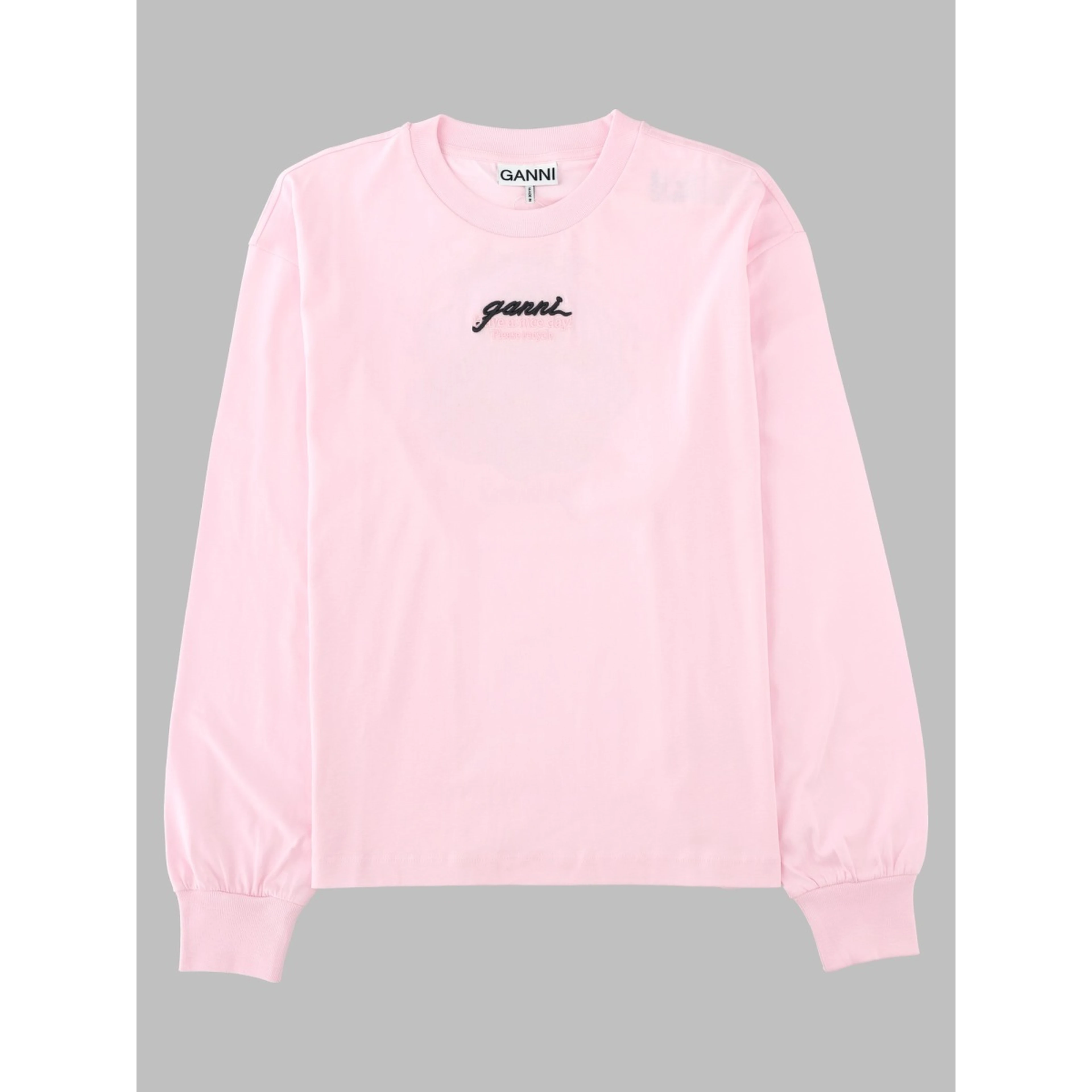 T-Shirt A Manica Lunga Con Logo e Stampa