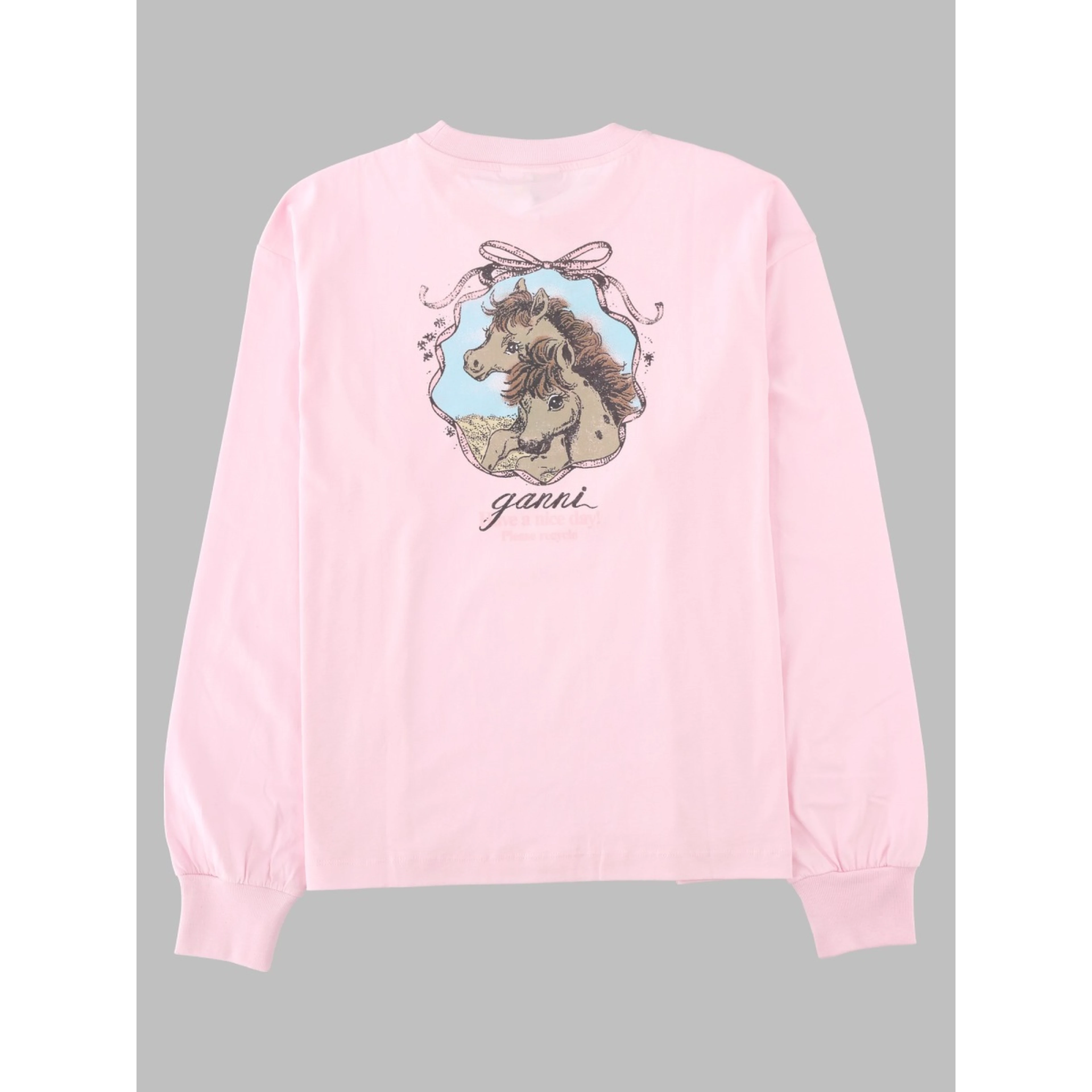 T-Shirt A Manica Lunga Con Logo e Stampa