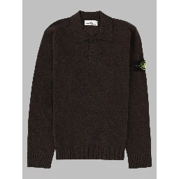Polo In Maglia Con Patch Logo