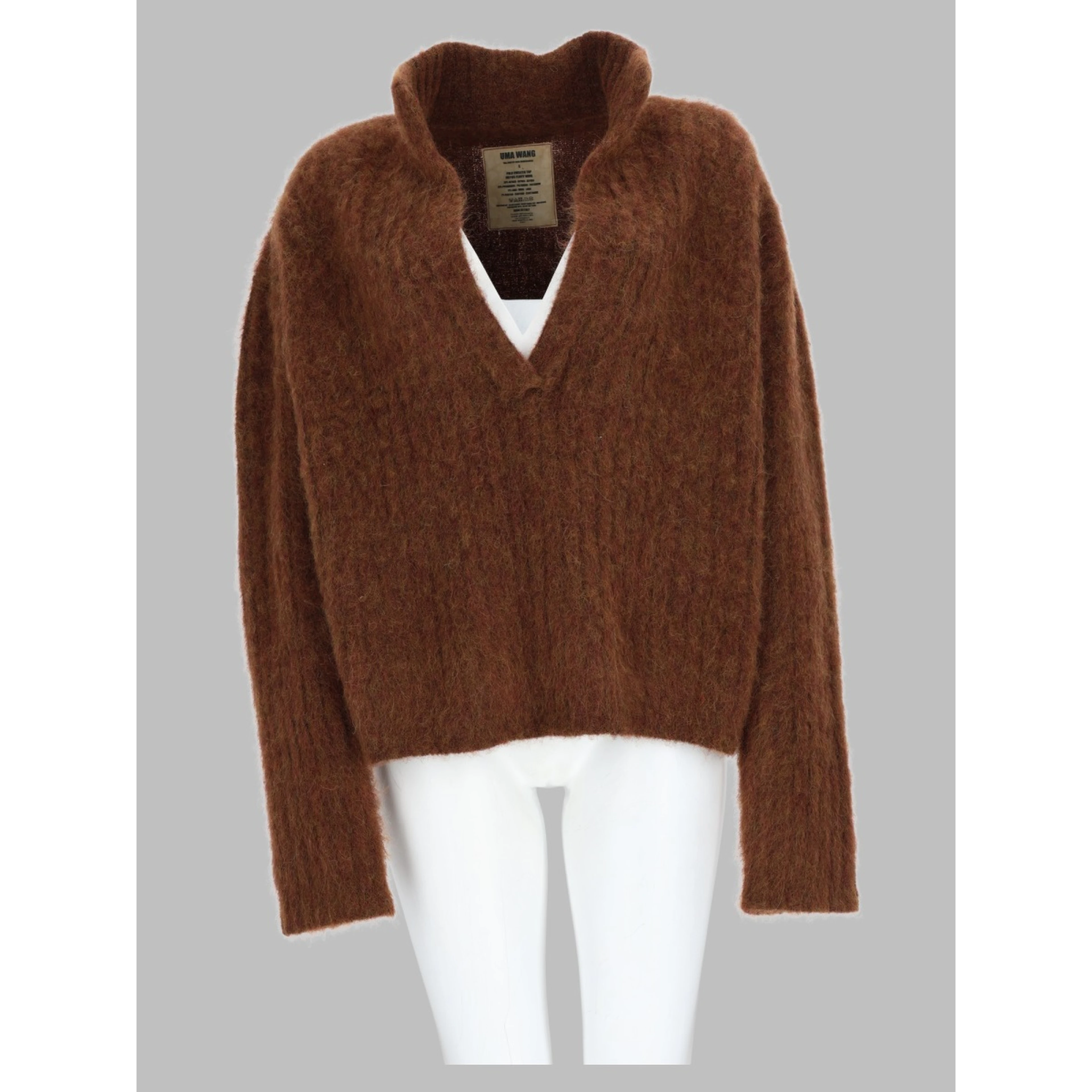 Maglia In Alpaca e Lana Con Scollo a V