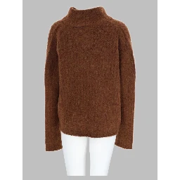 Maglia In Alpaca e Lana Con Scollo a V