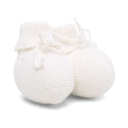Slippers da neonata con design lavorato a maglia