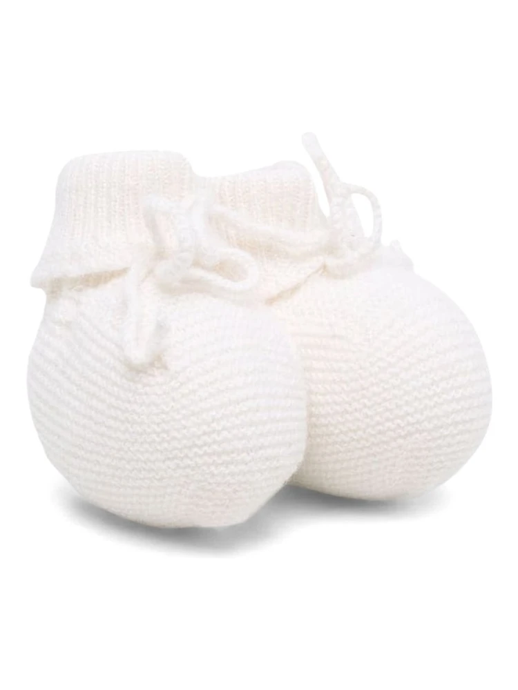 Slippers da neonata con design lavorato a maglia
