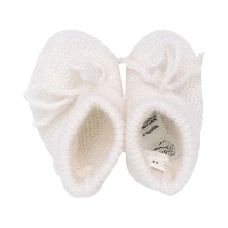 Slippers da neonata con design lavorato a maglia