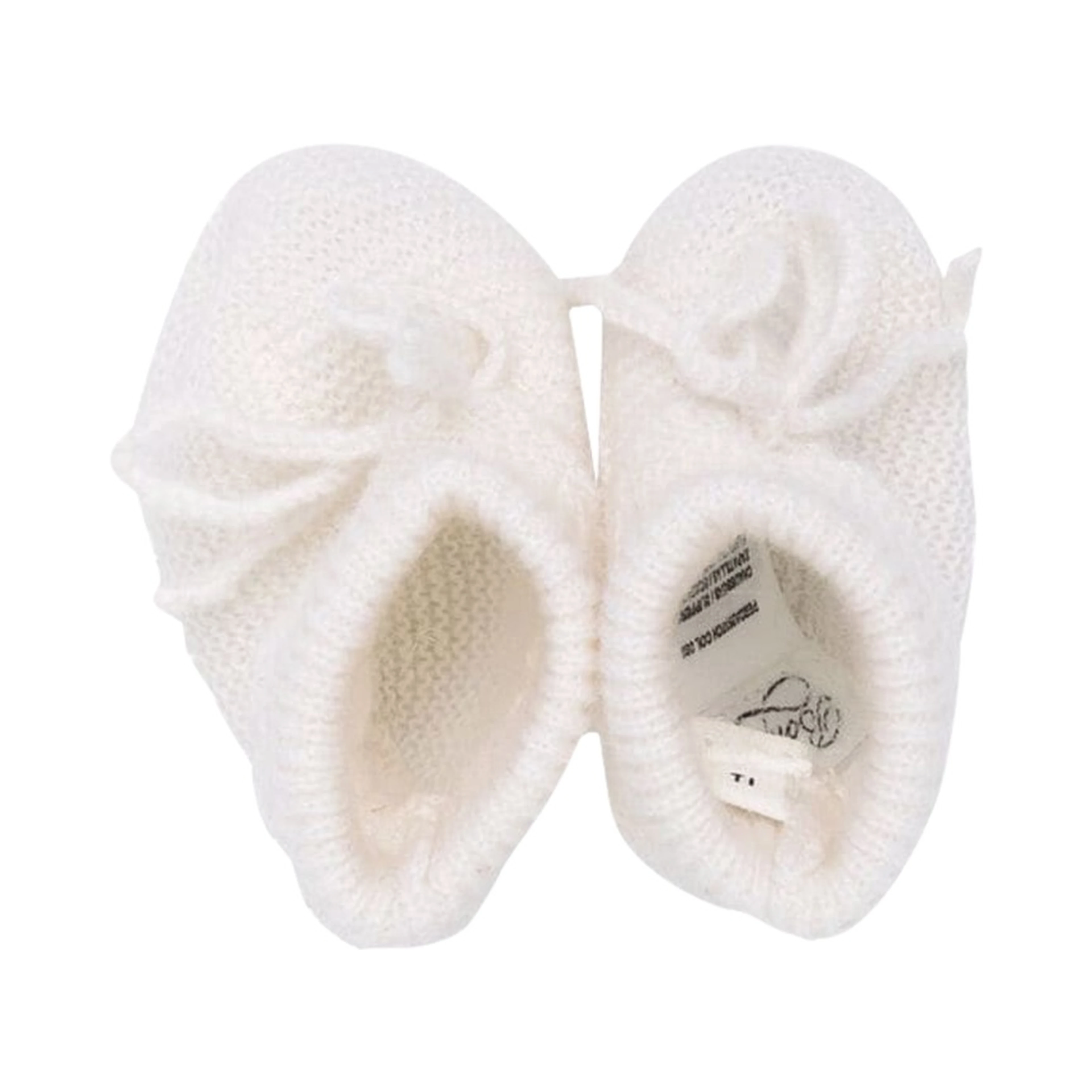 Slippers da neonata con design lavorato a maglia