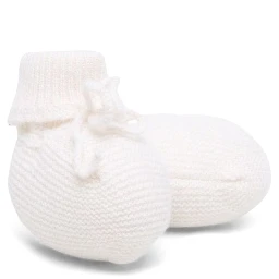 Slippers da neonata con design lavorato a maglia