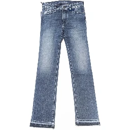 Blue Cotton Women Jeans