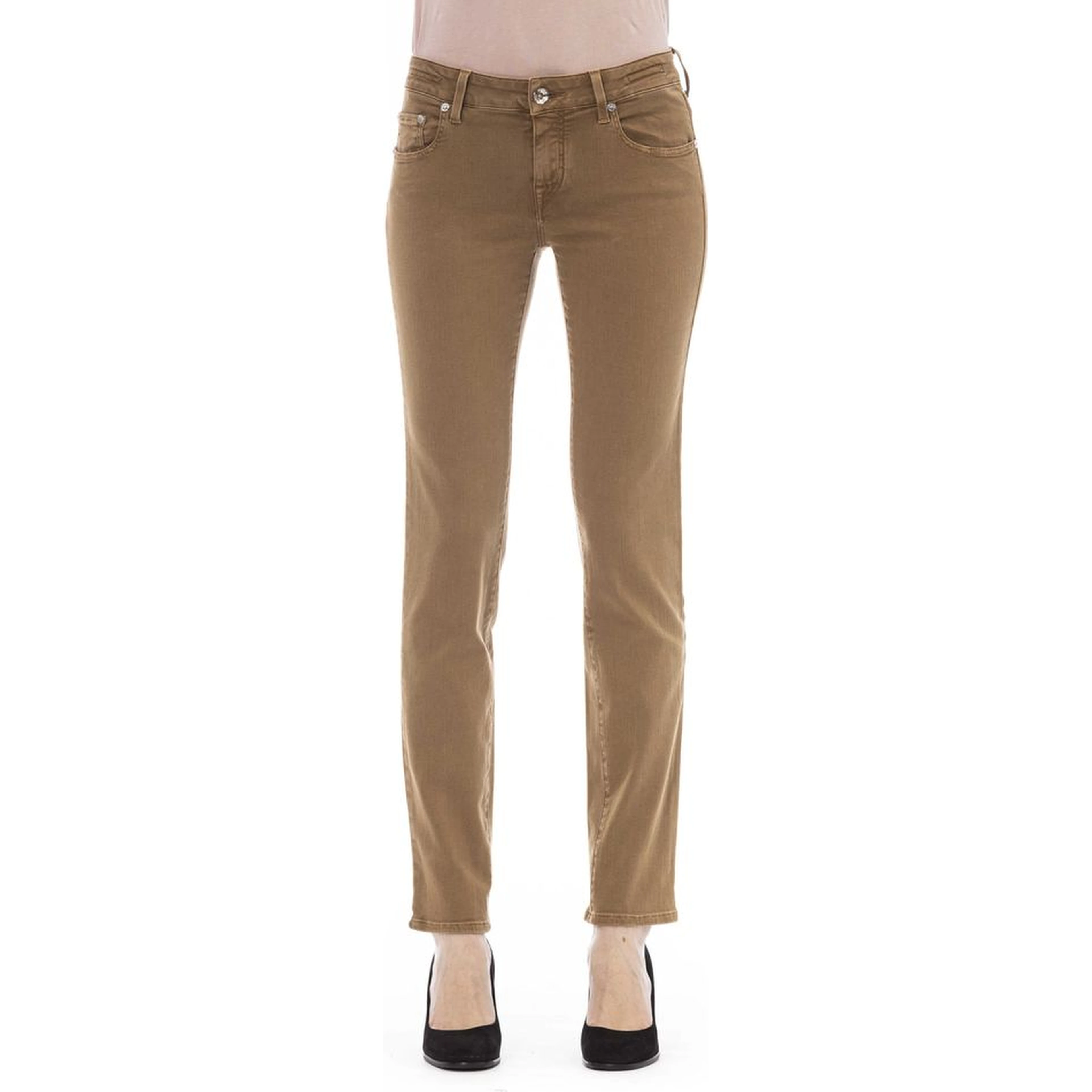Beige Cotton Jeans Denim