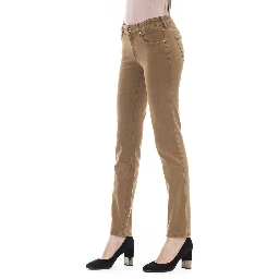 Beige Cotton Jeans Denim