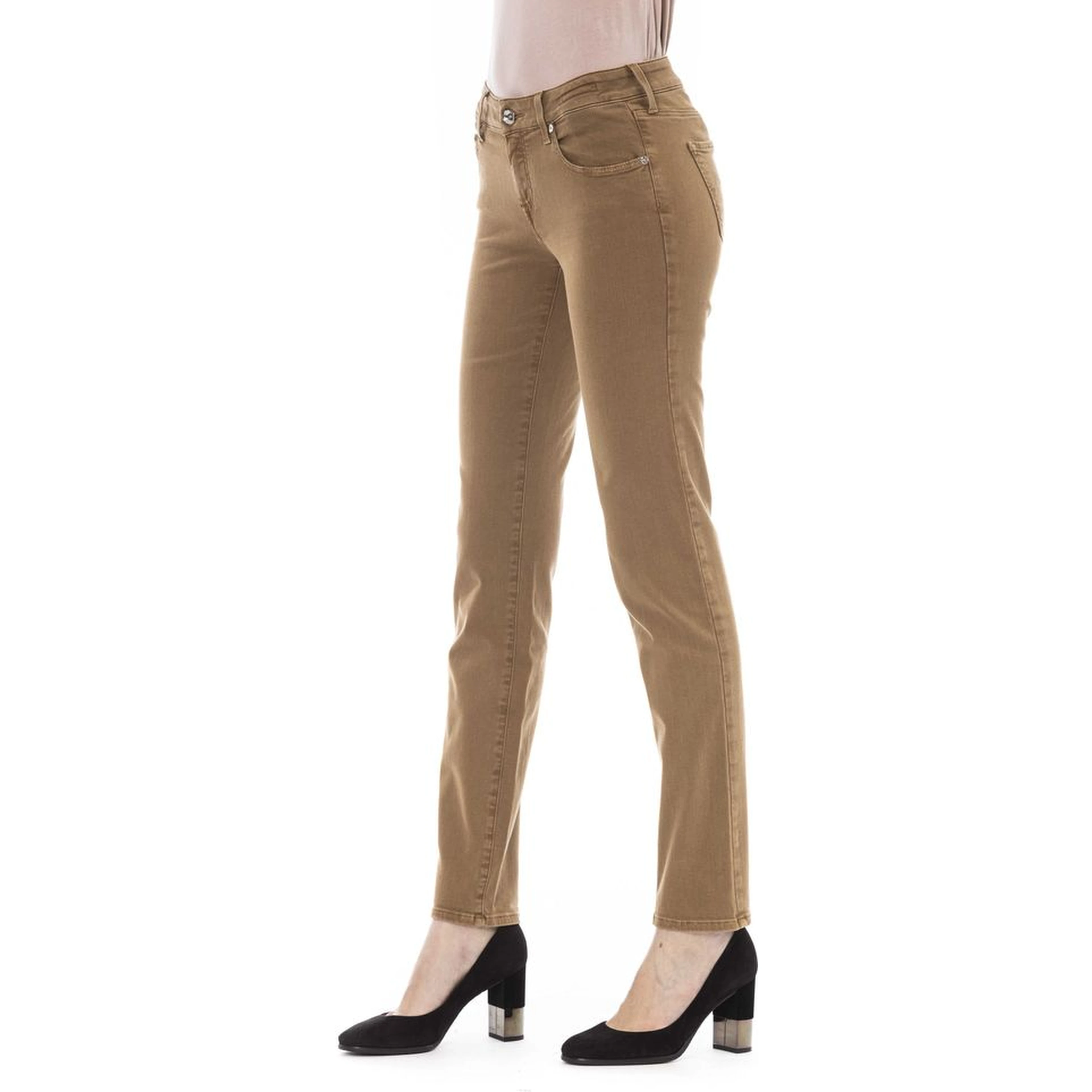 Beige Cotton Jeans Denim