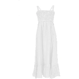 White Linen Casual Dress