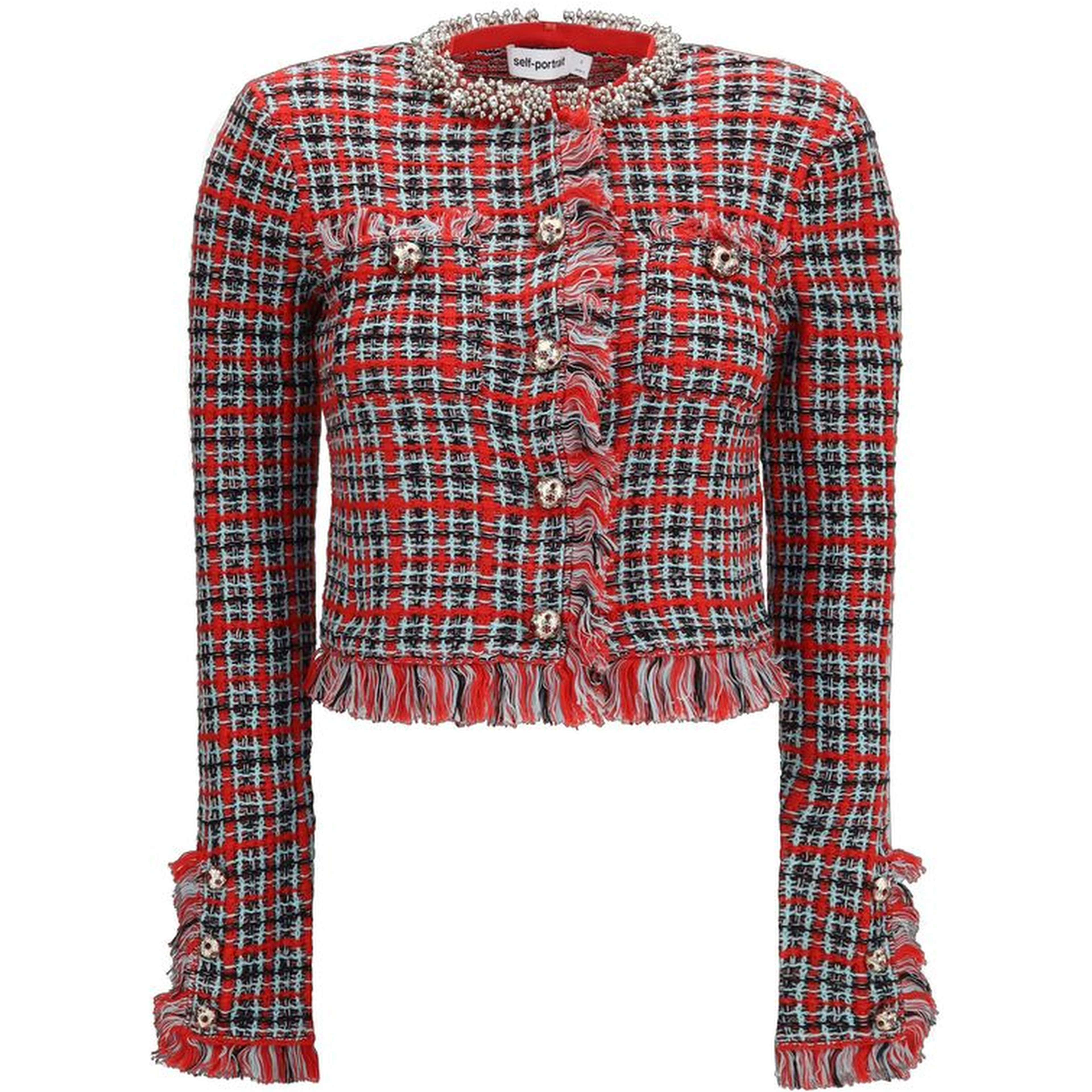 Red Cotton Full-Length Jacket