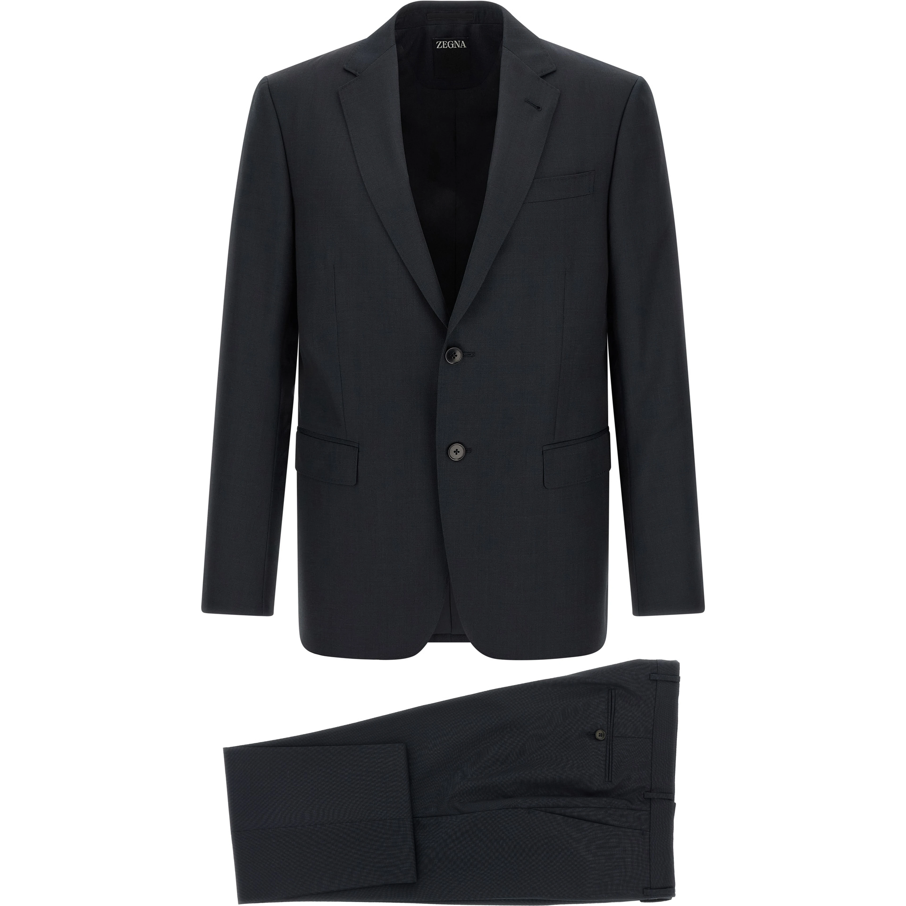 Blue Wool Two-Piece Suit