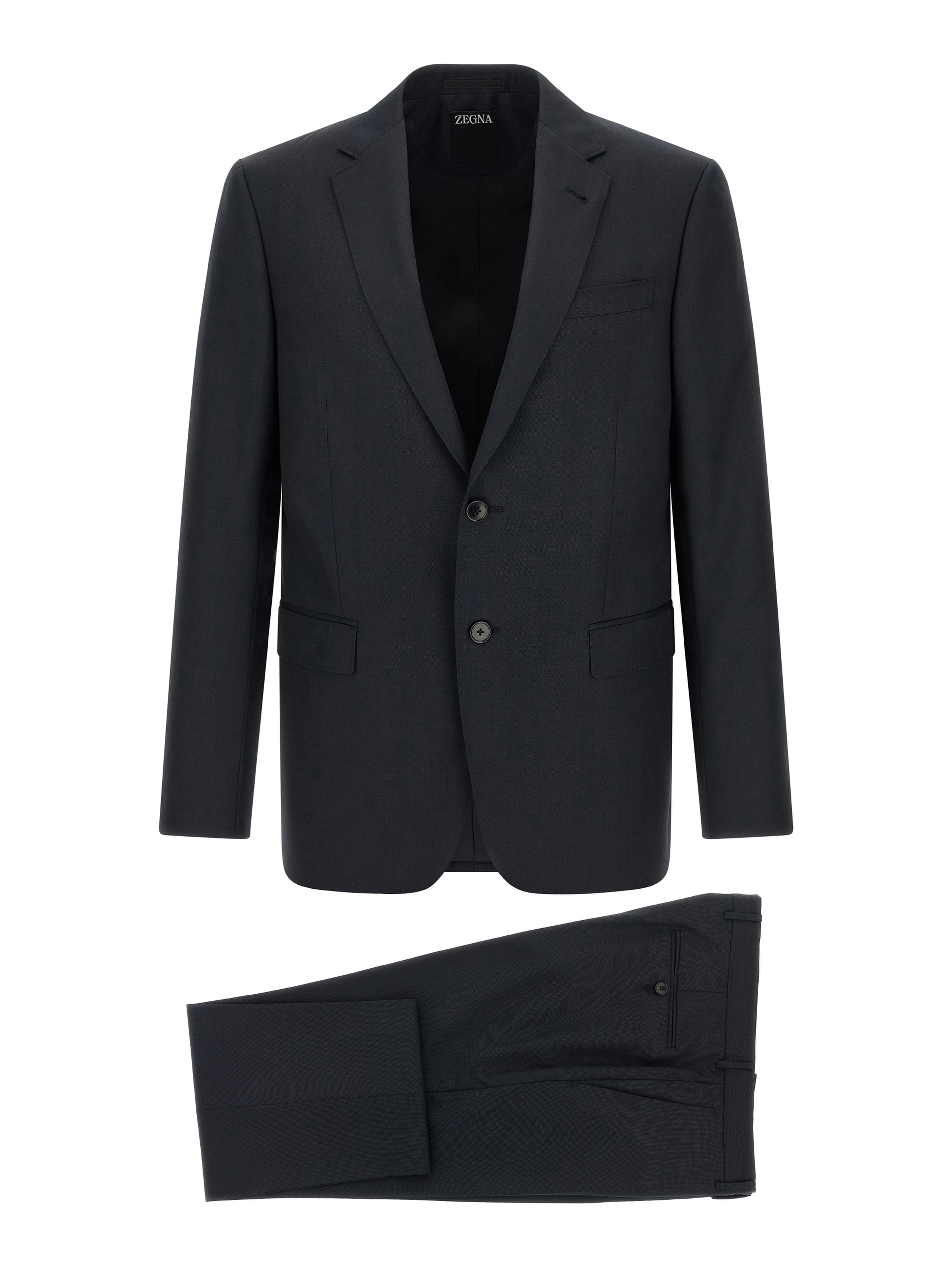 Blue Wool Two-Piece Suit