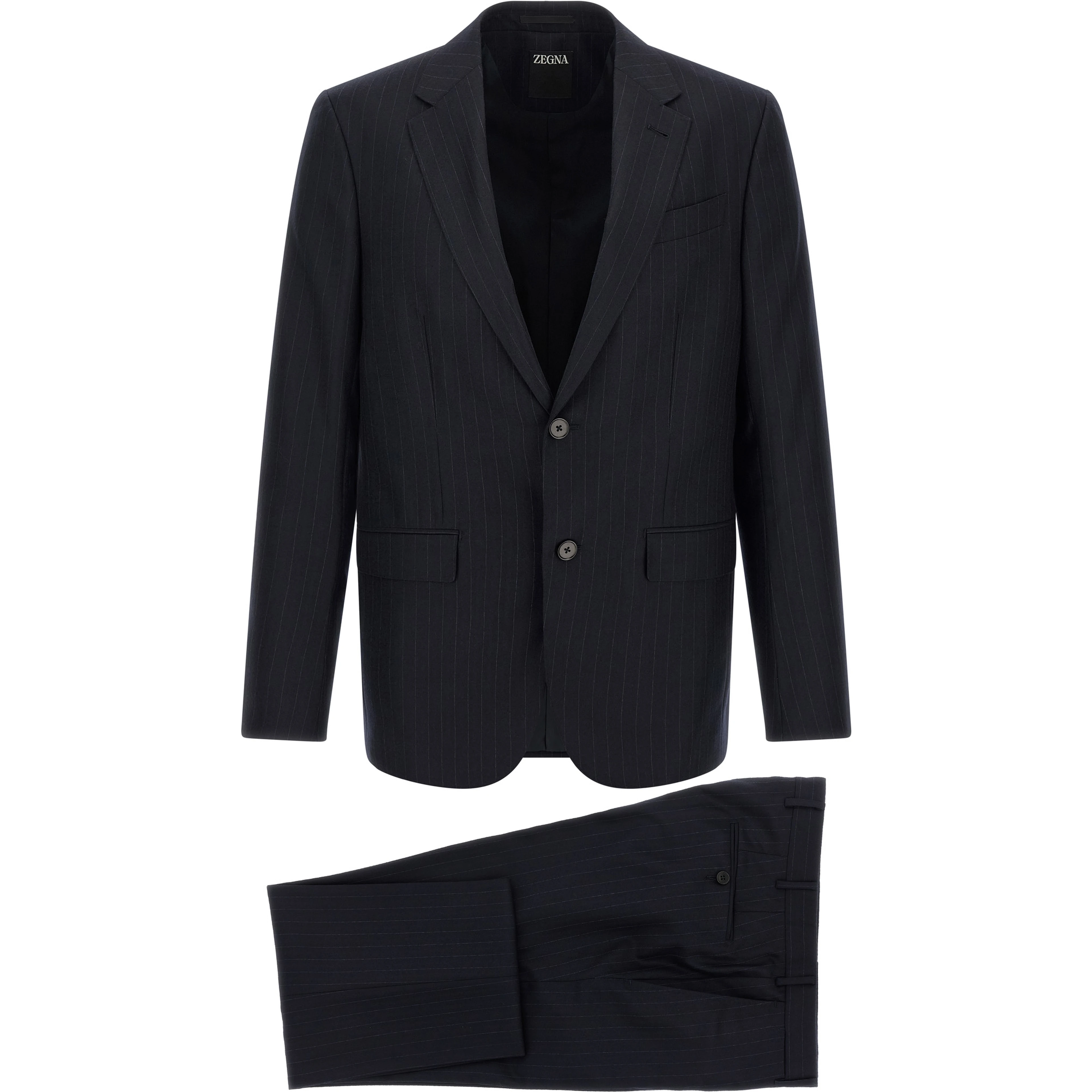 Blue Wool Two-Piece Suit