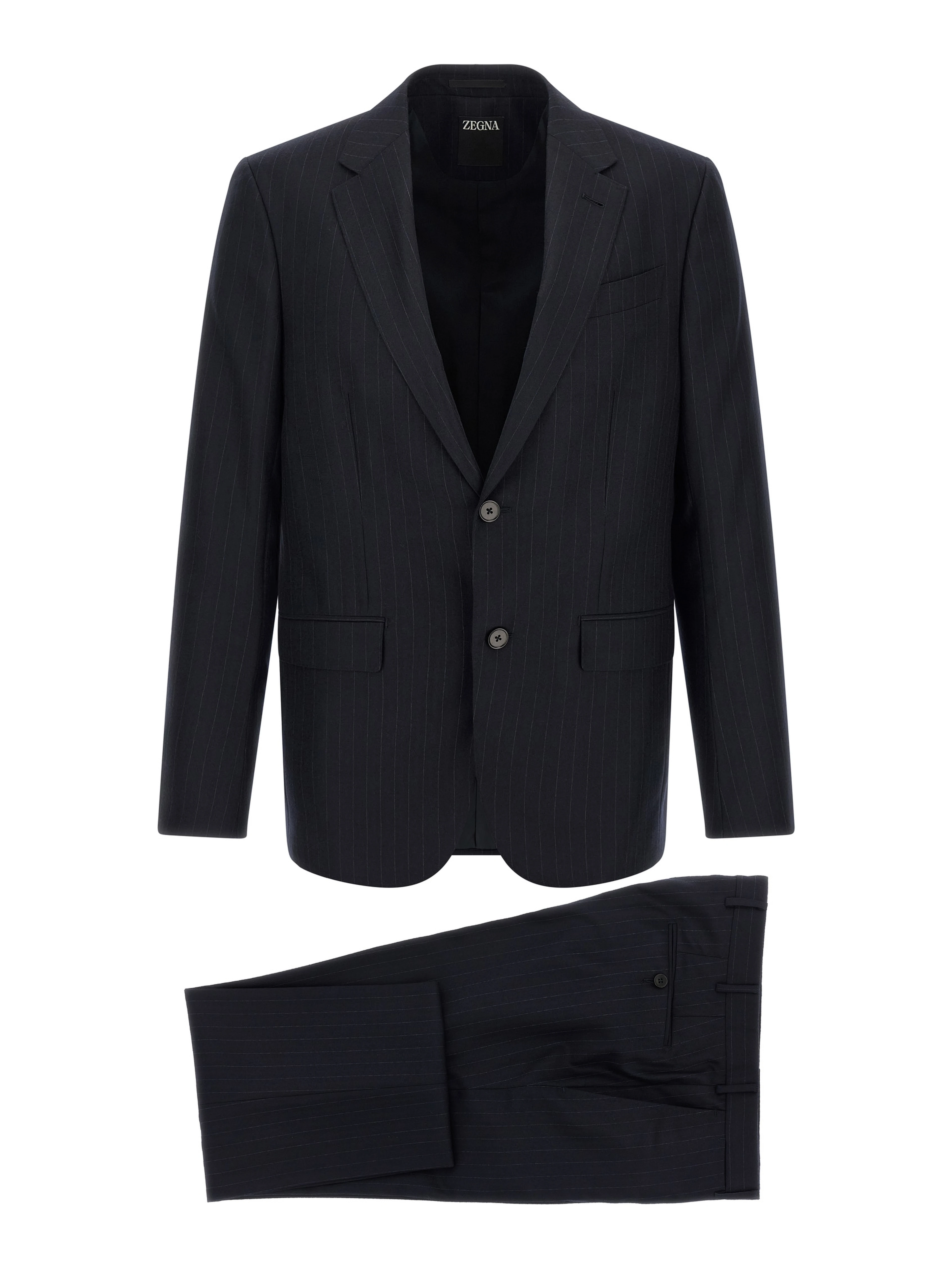 Blue Wool Two-Piece Suit