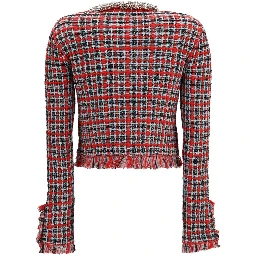 Red Cotton Full-Length Jacket