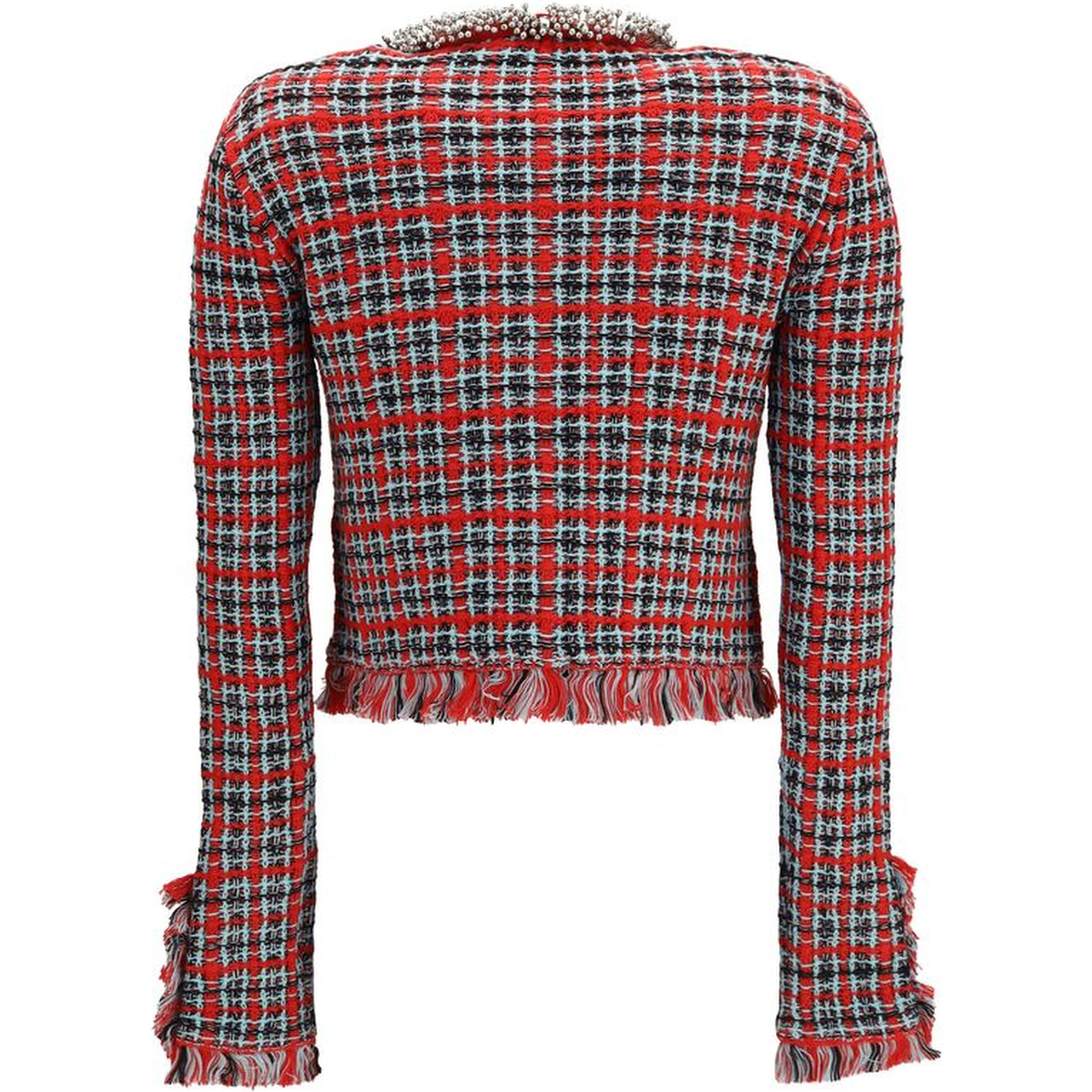 Red Cotton Full-Length Jacket