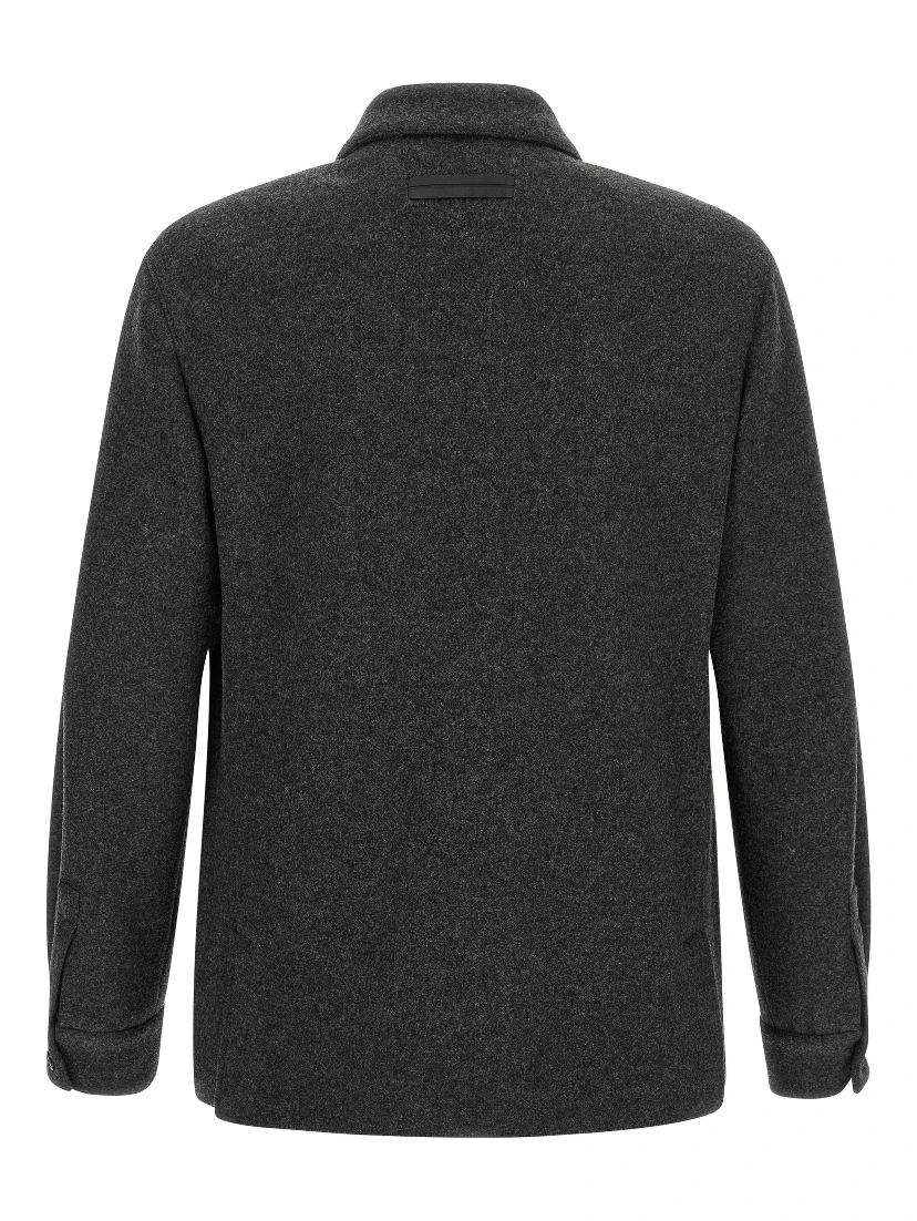 Gray Wool Blouse