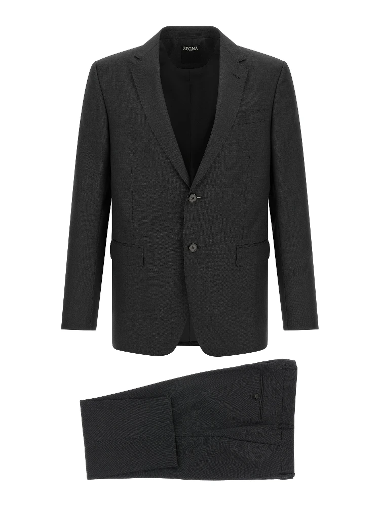 Gray Wool Two-Piece Suit