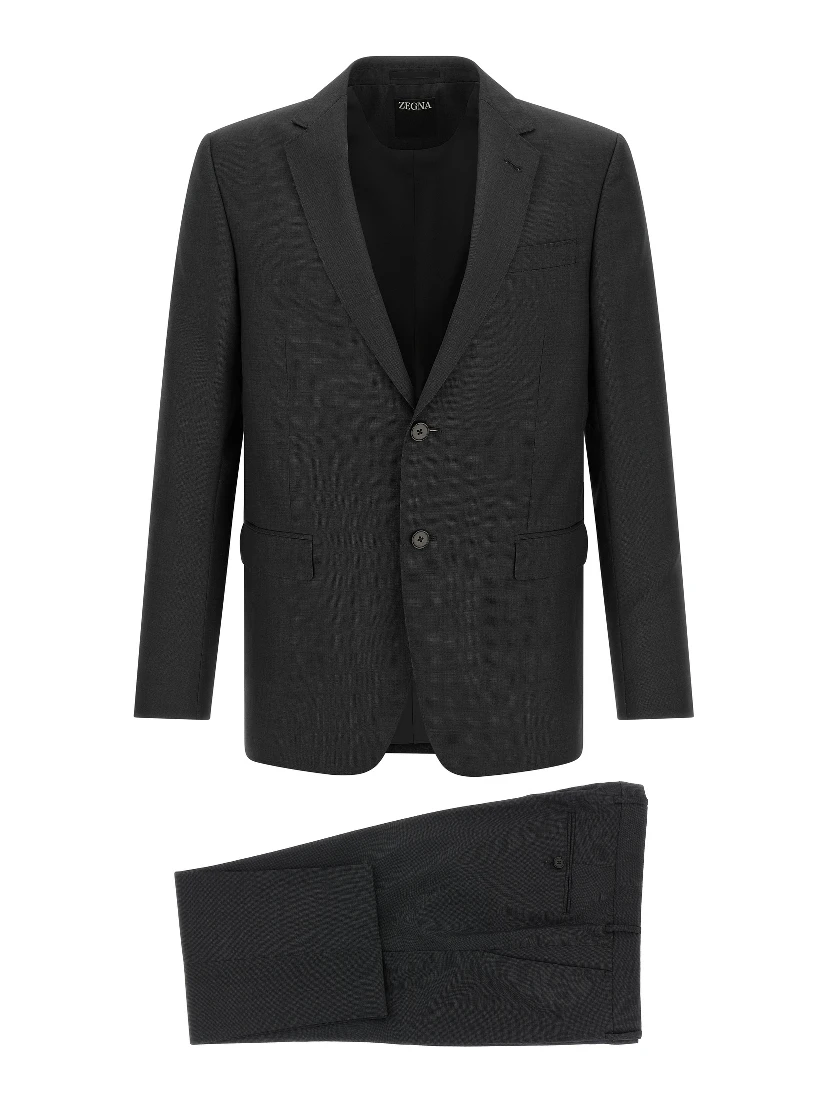 Gray Wool Two-Piece Suit