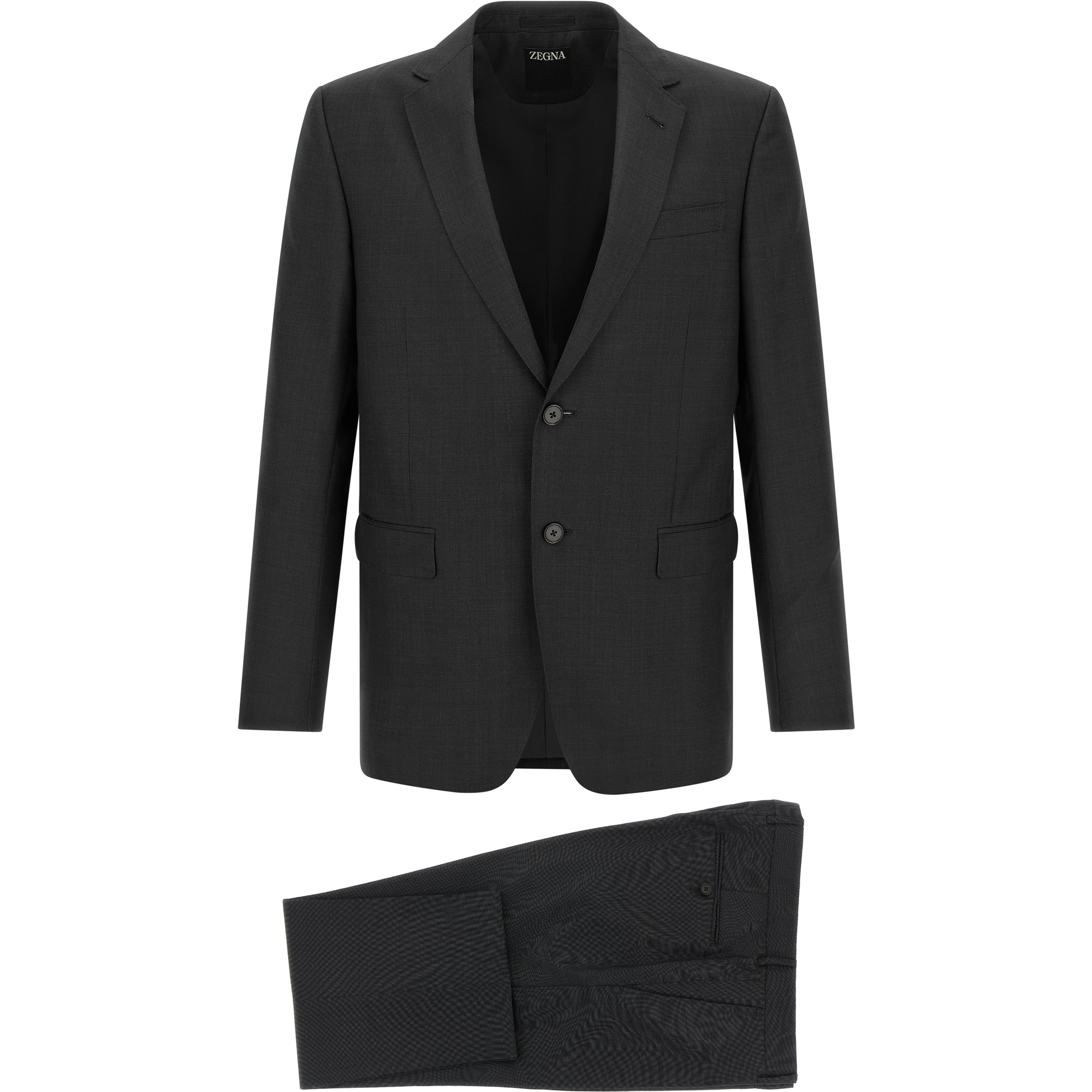 Gray Wool Two-Piece Suit