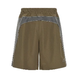 Gray Polyester Bermuda Shorts