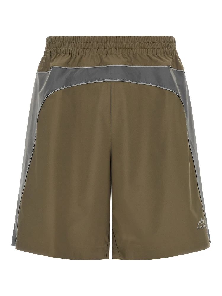 Gray Polyester Bermuda Shorts