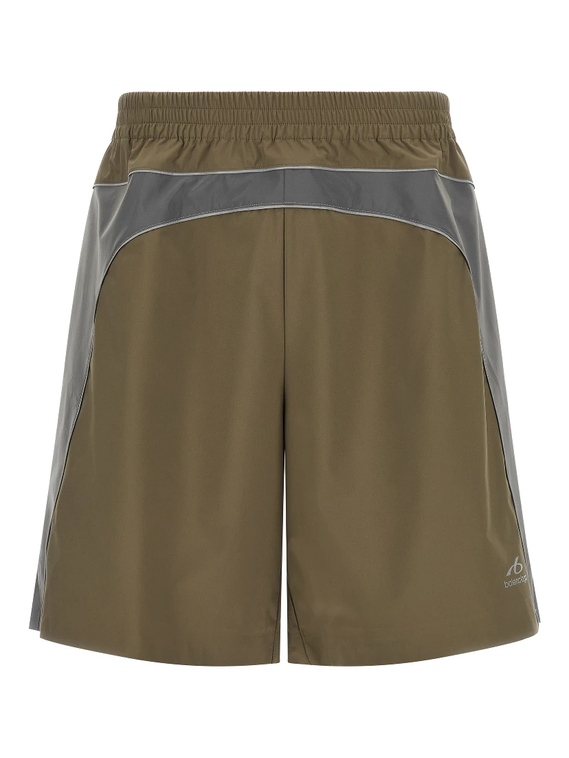 Gray Polyester Bermuda Shorts