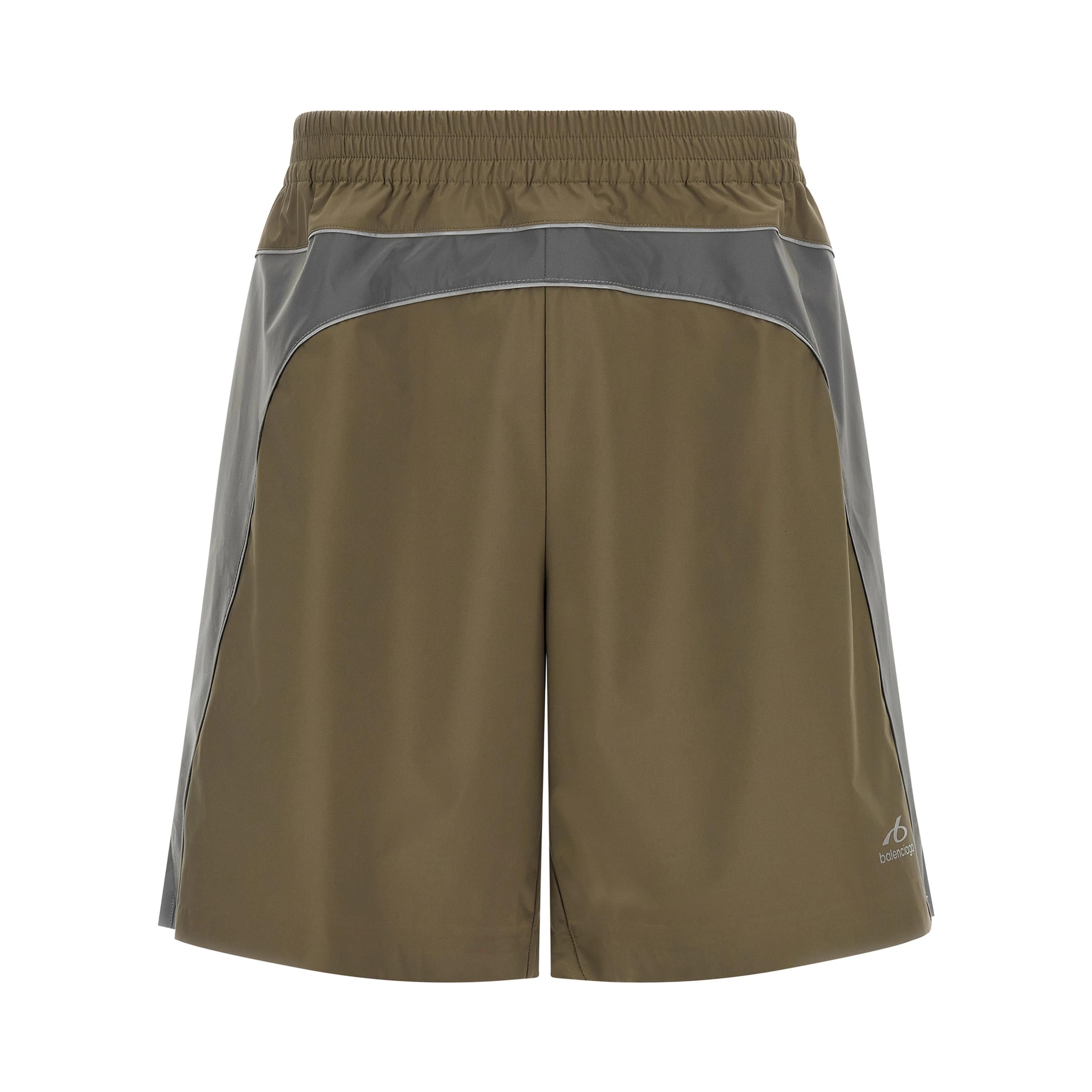 Gray Polyester Bermuda Shorts