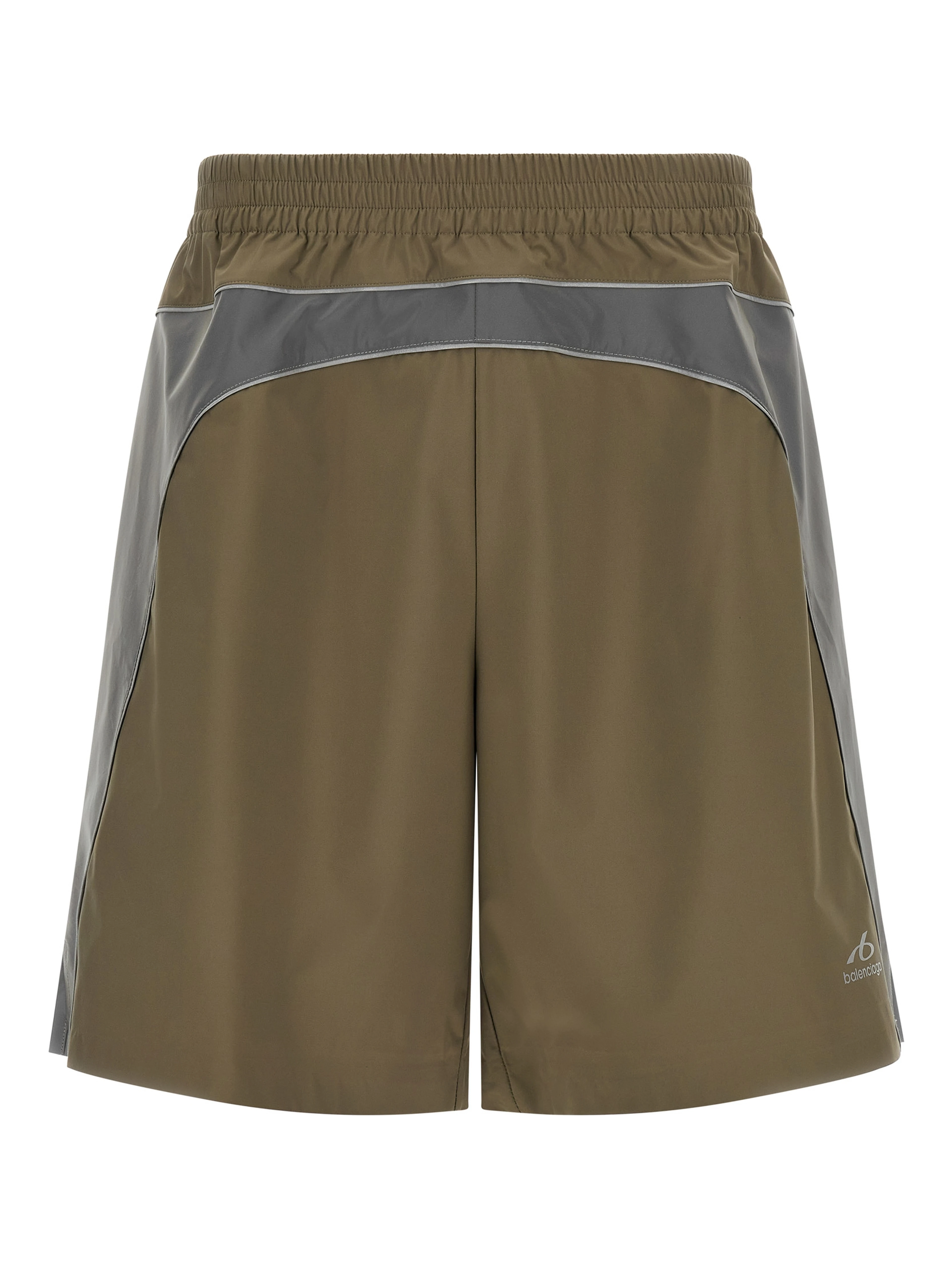 Gray Polyester Bermuda Shorts