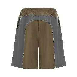 Gray Polyester Bermuda Shorts