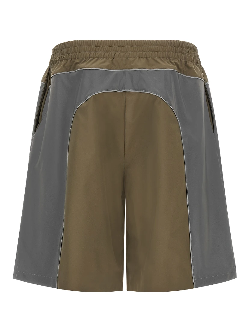 Gray Polyester Bermuda Shorts