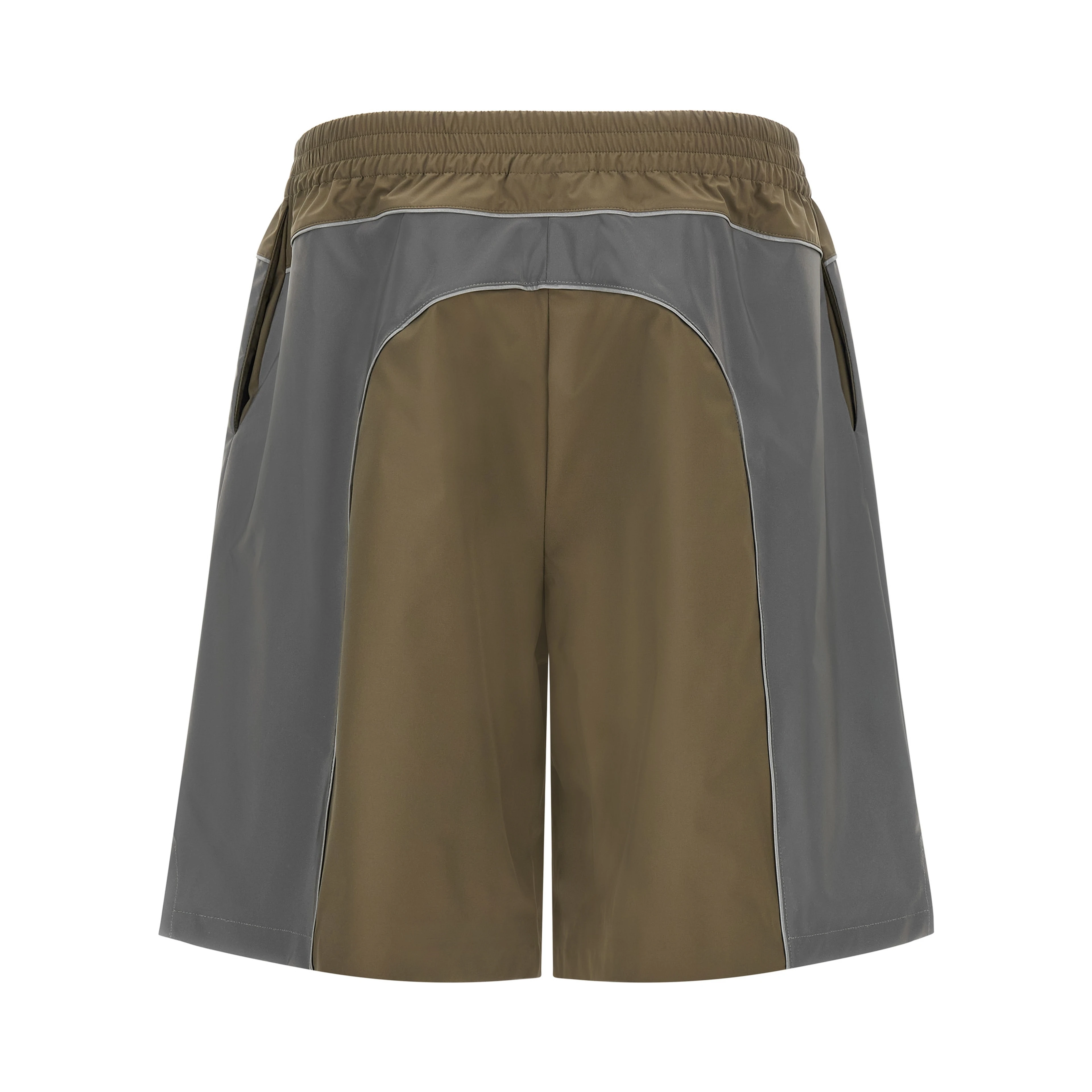 Gray Polyester Bermuda Shorts