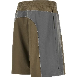 Gray Polyester Bermuda Shorts