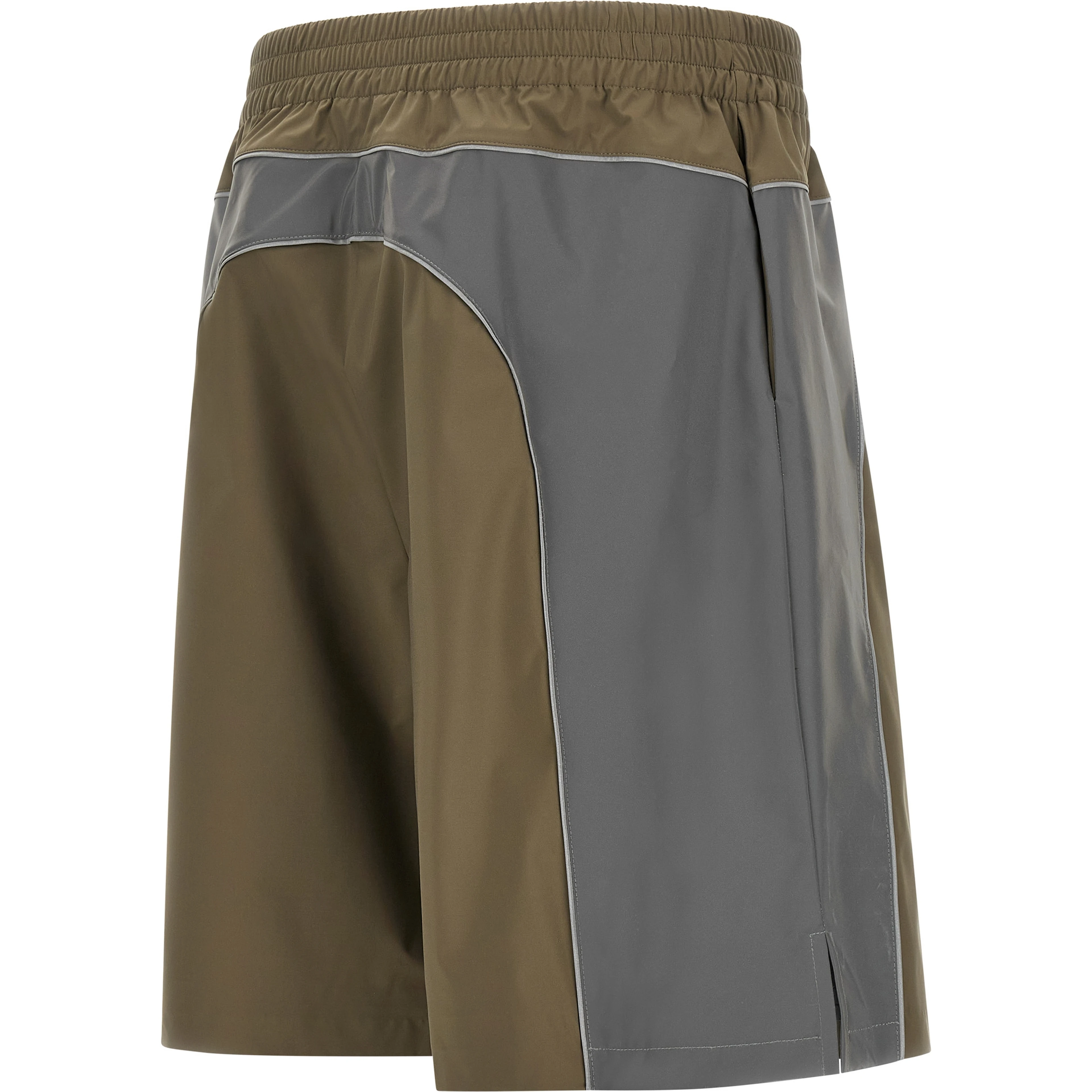 Gray Polyester Bermuda Shorts